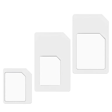 Adaptateur Carte SIM 3 Format Nano Micro avec Extracteur Blanc