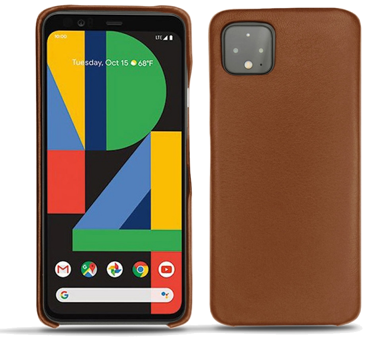 Coque cuir Google Pixel 4 XL - Coque arrièreMarron