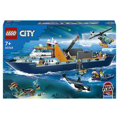 60368 LEGO City - Barco de exploración ártica con helicóptero y minifiguras