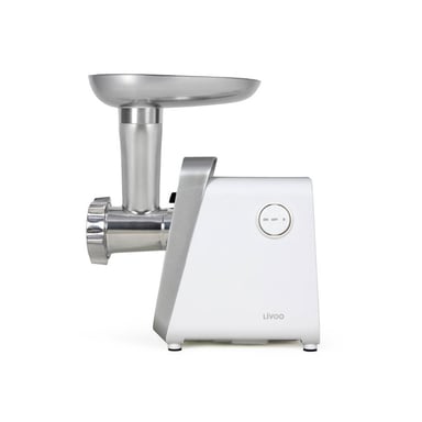 Hachoir à viande électrique LIVOO DOP257W 350 W 1,5 kg/min blanc 3 grilles inox Accessoires saucisses kebbé