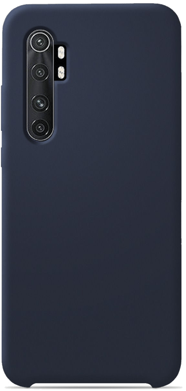 Coque silicone unie compatible Soft Touch Bleu nuit Xiaomi Mi Note 10 Lite
