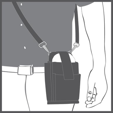 Funda para terminal de entrada con trabilla - 80x150x30 - Negro MOBILIS