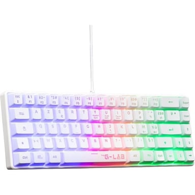Teclado Gamer - KEYZ HYDROGEN - 60% Tamaño Compacto - Retroiluminado - Con cable - Blanco