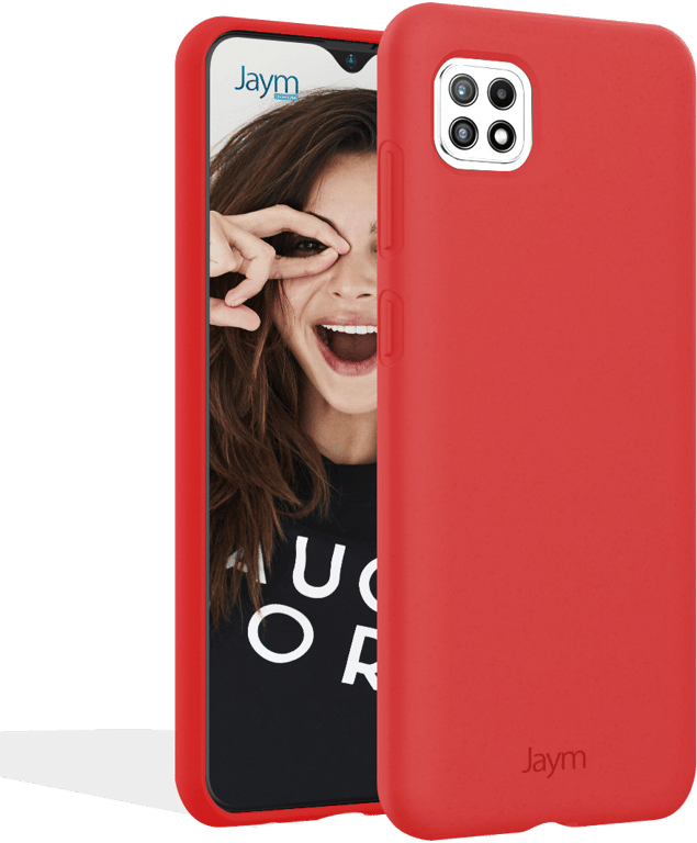 JAYM - Coque Silicone Premium Rouge pour Samsung Galaxy A22 5G -100% Silicone et Microfibre - Renfor