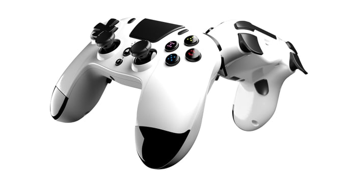 Gioteck VX4 Blanc Bluetooth Manette de jeu Analogique/Numérique PC, PlayStation 4, PlayStation 5