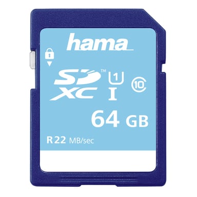 Tarjeta de memoria SDXC 64 GB clase 10 UHS-I 22 MB/s
