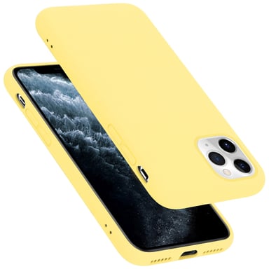 Coque pour Apple iPhone 11 PRO en LIQUID YELLOW Housse de protection Étui en silicone TPU flexible