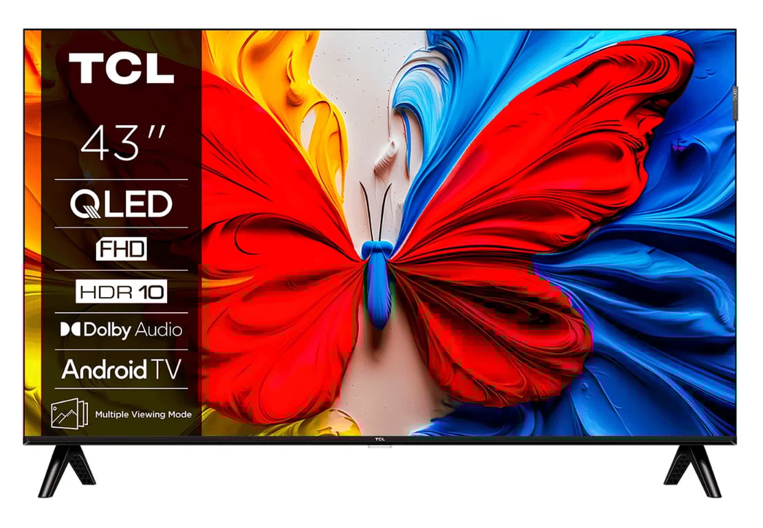 TCL 43V5C – TV QLED Direct LED Smart Full HD 43" avec Android TV​ & HDR Compatible avec Google Cast & Google Home Design Mince - vue 2