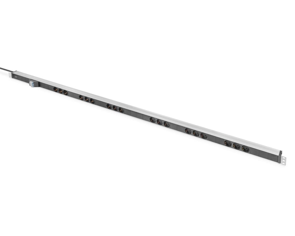 DIGITUS Professional A 19 STRIP42 1 Unité de distribution d'alimentation rack montable CA 250 V 3.6 kW connecteurs de sortie : 18 42U - vue 3