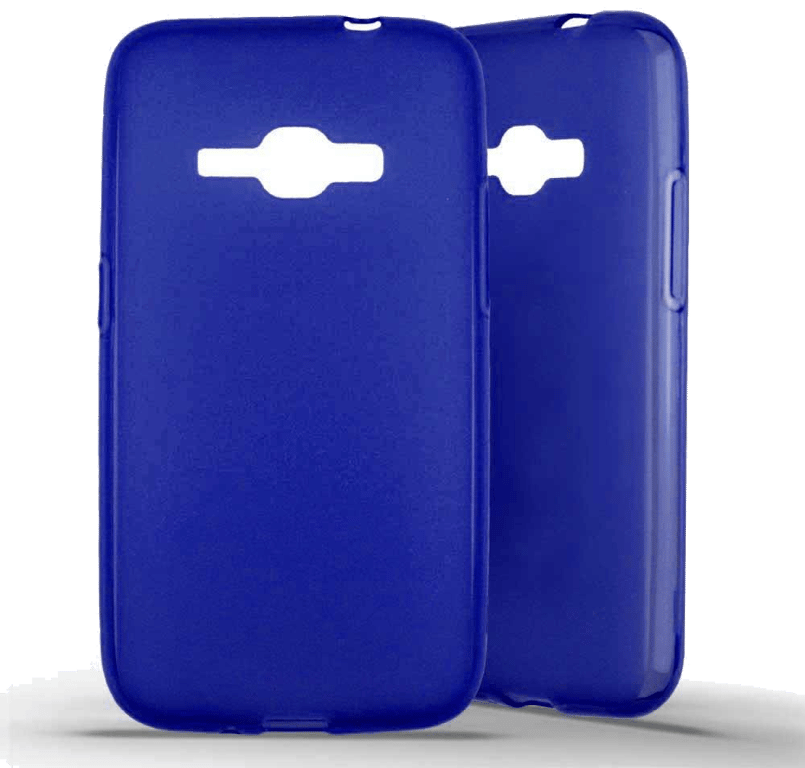 Coque silicone unie compatible Givré Bleu Samsung Galaxy J1 2016