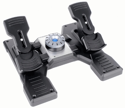 Logitech G Flight Rudder Pedals Noir, Argent USB 2.0 simulation de vol Analogique/Numérique PC