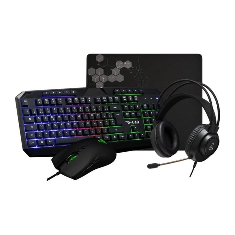 Pack Gaming The G Lab Combo Natrium – Clavier, Souris, Casque, Tapis - vue 6