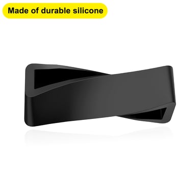 Bucle para correas de reloj de 20 mm de ancho, paquete de 10 Black