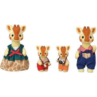 Famille Girafe - 4 personnages articulés - Orange - Mixte