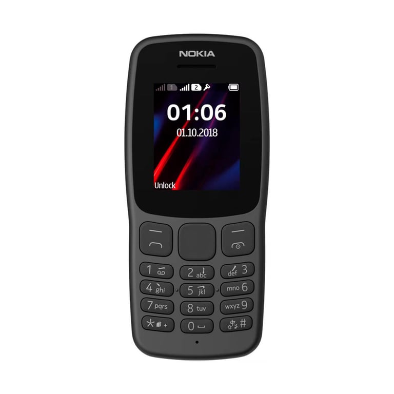 Nokia 106 (2018) 4G Noir (Black) Double SIM