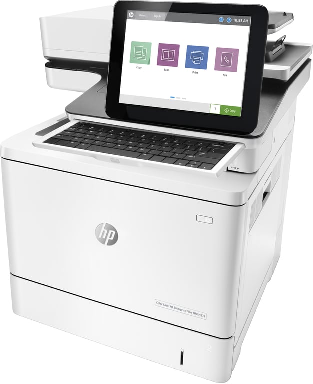 HP Color LaserJet Enterprise Flow Impresora multifunción M578c, Imprima, copie, escanee y envíe por fax, Impresión a doble cara; AAD de 100 hojas; Energéticamente eficiente