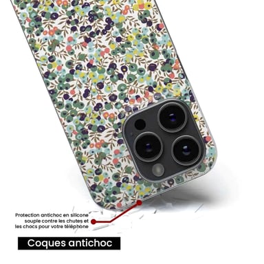 Coque en silicone - Compatible pour Google Pixel 8 Pro - design liberty wiltshire vert