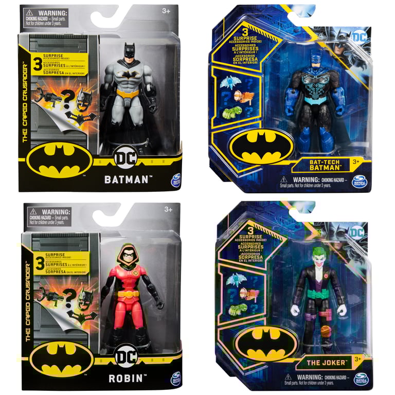 DC Comics BATMAN FIGURINE BASIQUE 10 CM Batman Figurine Articulée Avec 3 Accessoires Mission Mystère jouet Batman 10 cm 6055946 Plusieurs modèles disponibles Jouet Enfant et + Neuf