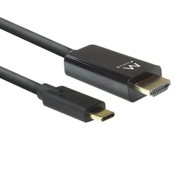 Ewent EW9824 2 m di cavo video USB Tipo-C HDMI Tipo A e adattatore (standard) Nero