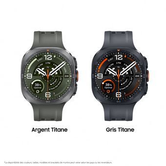 Galaxy Watch Ultra2 (2026) GPS+Cellular, Boitier de 47 mm en Argent Titane avec Bracelet Vert