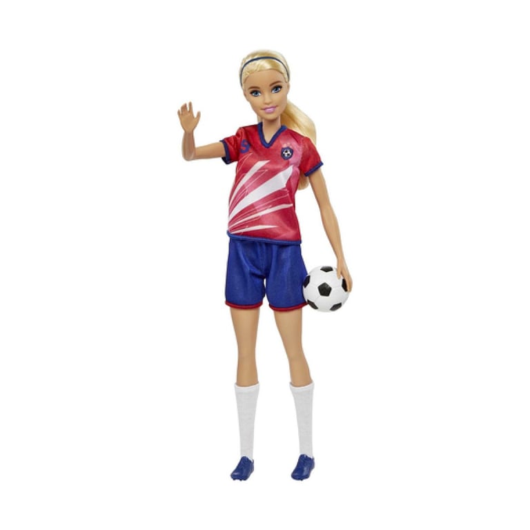 Poupée Footballeuse Barbie HCN17 – Tenue de Football et Ballon Inclus - vue 6