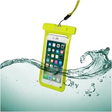 Celly SPLASHBAG18YL funda para teléfono móvil 15,8 cm (6.2'') Funda de protección Amarillo