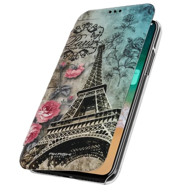 Funda iPhone X / XS Billetera diseño París Campos Elíseos Akashi