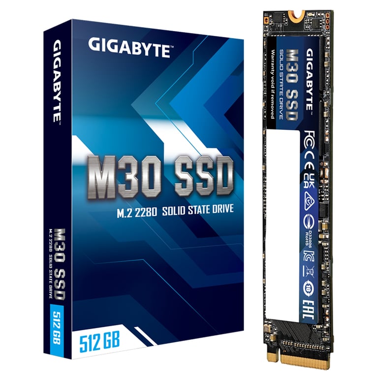 GIGABYTE M30 512 Go M.2 PCI Express 3.0 NVMe 3D TLC NAND - Neuf