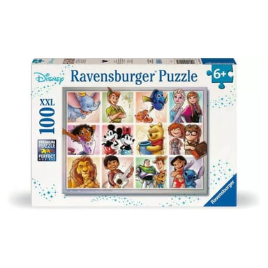 Puzzle XXL de 100 piezas - Descubre los icónicos personajes Disney