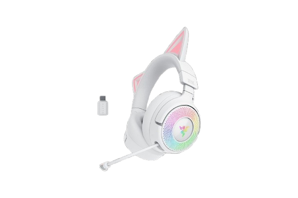 Casque Gaming Razer Kraken Kitty V3 Pro – HyperSpeed Wireless, THX Spatial Audio - vue 9