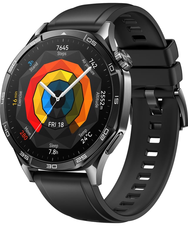 WATCH GT 5, Boitier de 46mm Noir avec Bracelet Noir - Neuf