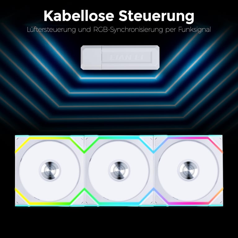 Lian Li Uni Fan SL Wireless 120 Reverse Blade Pack de 3 - vue 4
