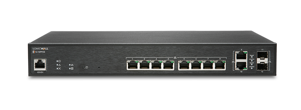 SonicWall SWS12 10FPOE Géré L2 Gigabit Ethernet 101001000 Connexion Ethernet supportant 'alimentation via ce port PoE Neuf