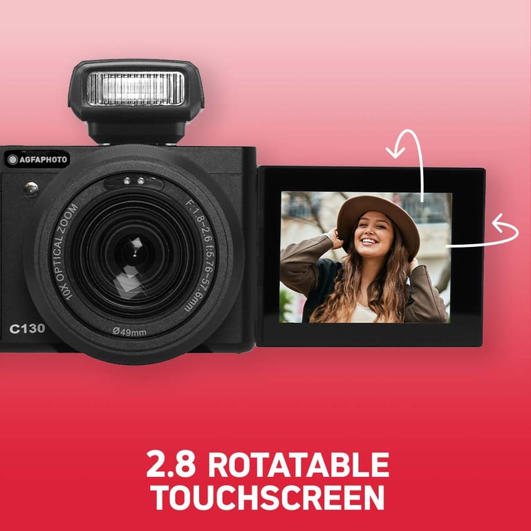 Appareil Photo Compact AgfaPhoto Realishot C130 – 24 MP, Écran Tactile 2,8" - vue 9