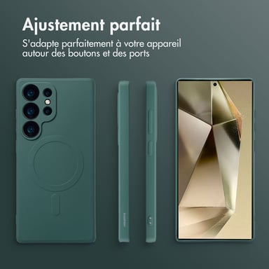 imoshion Coque Couleur avec MagSafe pour Samsung Galaxy S25 Ultra - Vert foncé