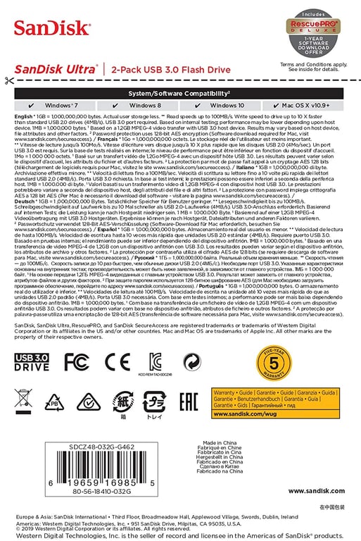 SanDisk Ultra USB 3.0 Pack de 2 - vue 3