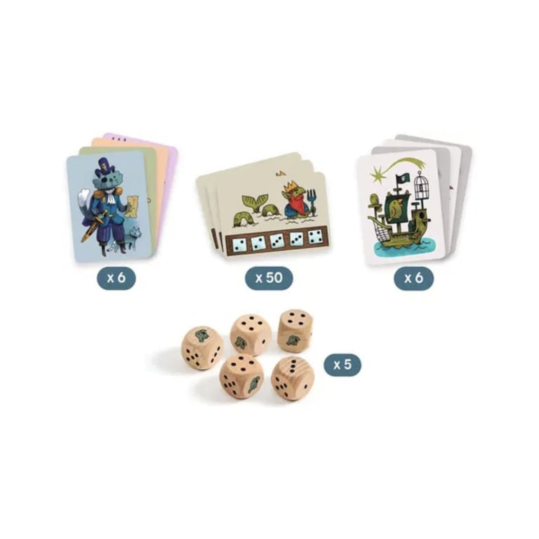 Jeu D’ambiance Djeco Pirates 'n' Dice – 5 Dés et 62 Cartes, MPN DJ00830djeco - vue 4