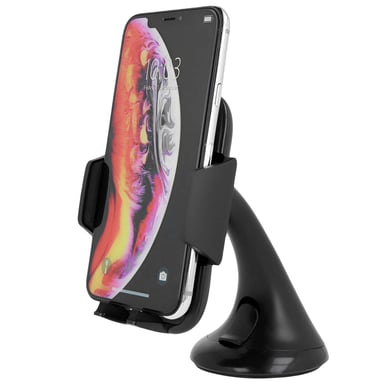 Support Voiture pour Smartphone avec Fixation par Ventouse Noir