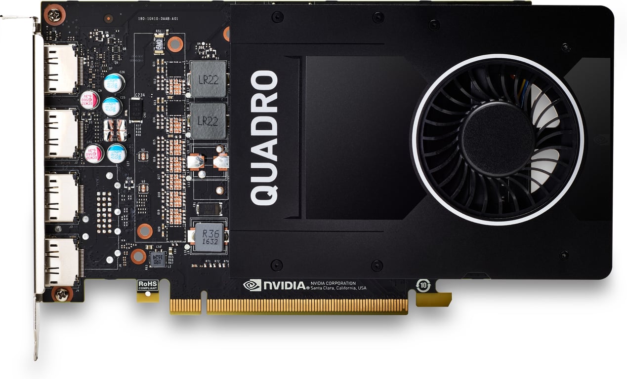 HP 6YT67AA carte graphique NVIDIA Quadro P2200 5 Go GDDR5X Neuf