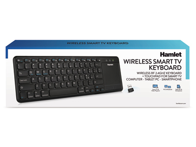 Hamlet XKK400ITA clavier TV RF sans fil QWERTY Italien Noir