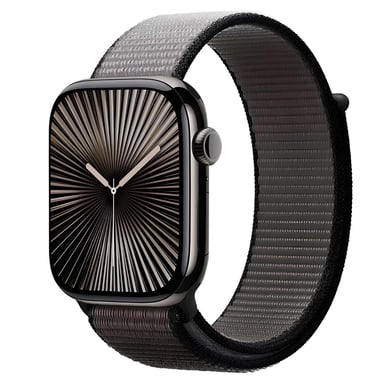 Crong Correa deportiva para Apple Watch 44 / 45 / 46 / 49mm de nailon tejido con cierre de velcro Gris oscuro