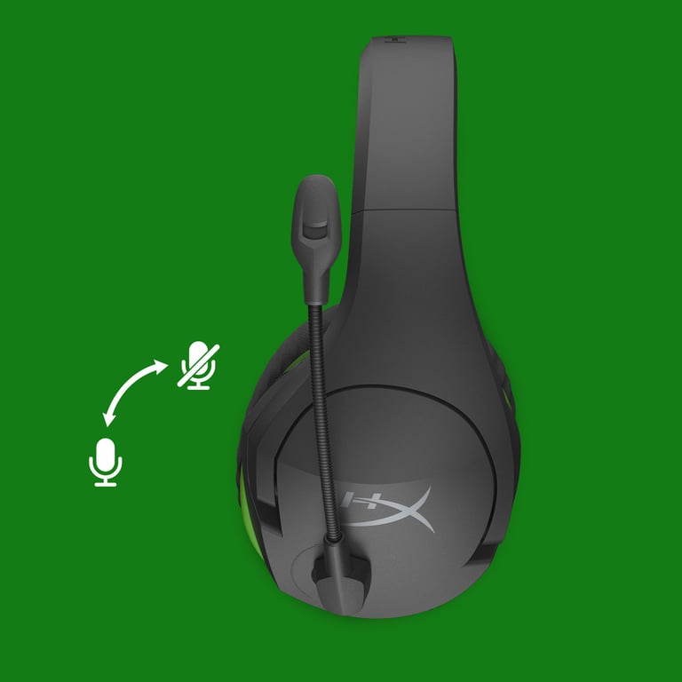 HyperX CloudX Stinger Core Wireless - Casque sans-fil gaming (Noir-Vert) - Neuf