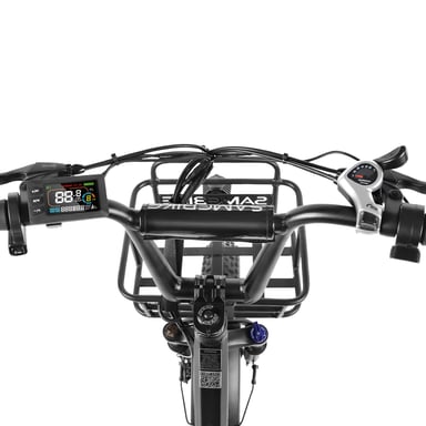 Bicicleta eléctrica SAMEBIKE C05 Pro de 20 pulgadas con neumáticos anchos y cuadro de mandos integrado para mujer, motor de 500 W, batería de 36 V y 13 Ah
