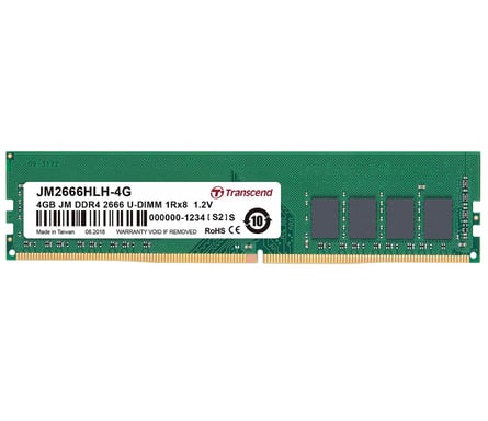 Transcend JM2666HLH-4G módulo de memoria 4 GB 1 x 4 GB DDR4 2666 MHz