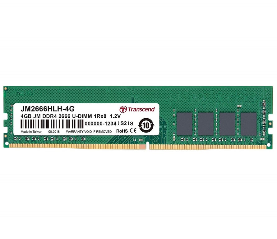 Transcend JM2666HLH 4G module de mémoire 4 Go 1 x 4 Go DDR4 2666 MHz Neuf