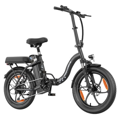 Bicicleta eléctrica plegable WITAMBIKE C16, batería extraíble de 48 V y 16 Ah, Shimano de 7 velocidades - negra