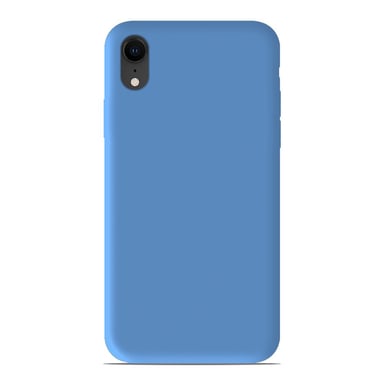 Coque silicone unie Mat Bleu compatible Apple iPhone XR