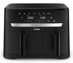 TEFAL Easy Fry Dual Friteuse sans huile Capacité 8 3 8 personnes 2 tiroirs 7 programmes Ecran tactile air fryer EY901N10 - vue 6