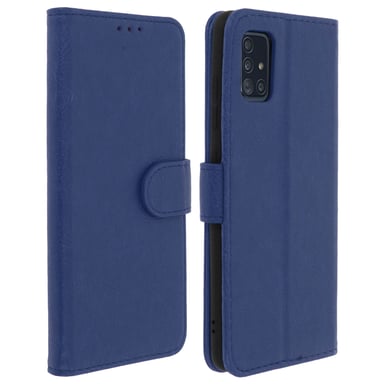Funda Samsung Galaxy A51 Libro Billetera F. Soporte – Azul oscuro