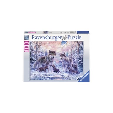 Puzzle da 1000 pezzi Ravensburger Lupi artici